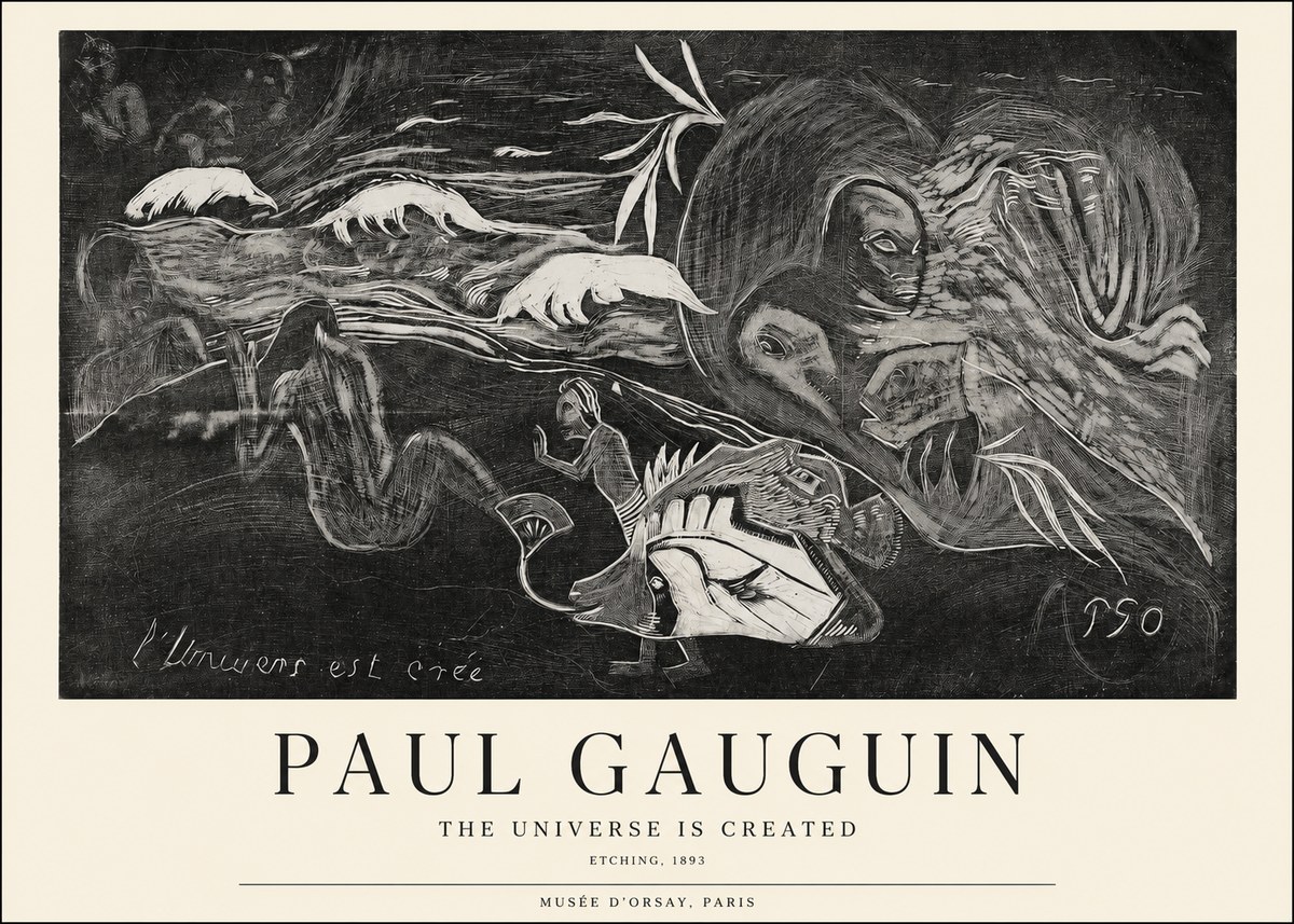 Paul Gauguin The Universe Is Created I No1 - Póster