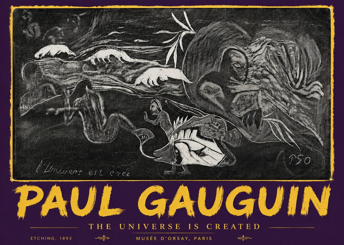 Paul Gauguin The Universe Is Created I No5 - Póster