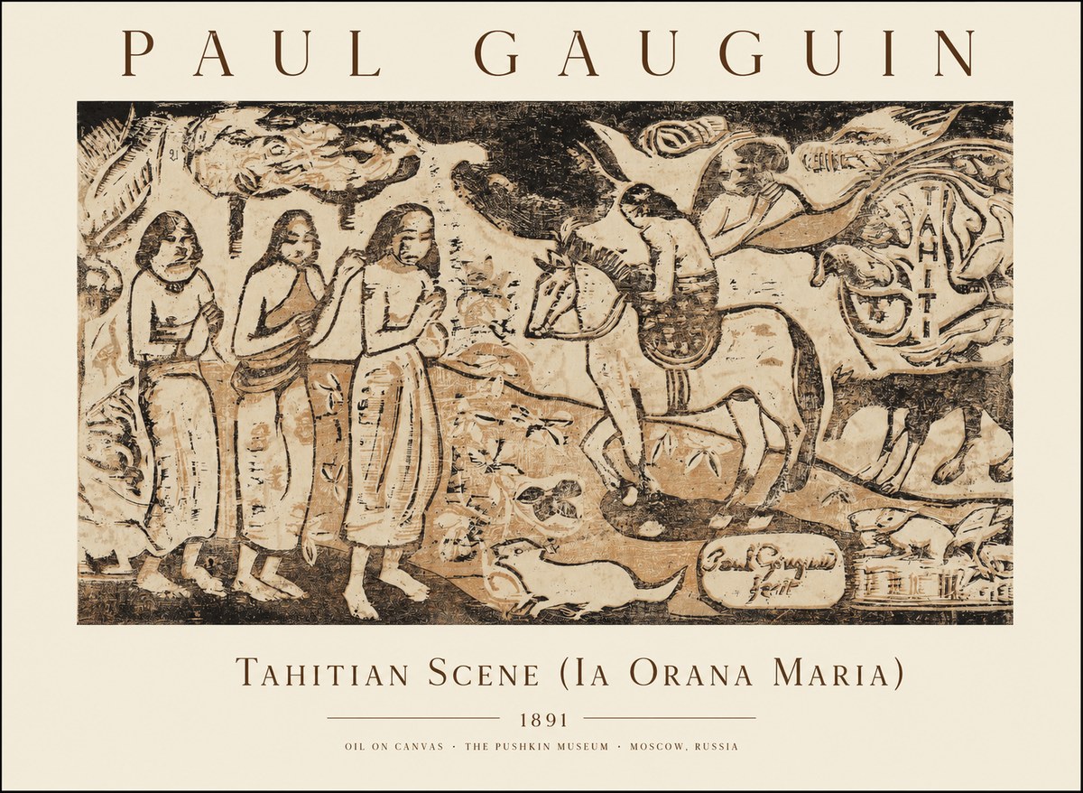 Paul Gauguin Tahitian Scene (Ia Orana Maria) No1 - Póster