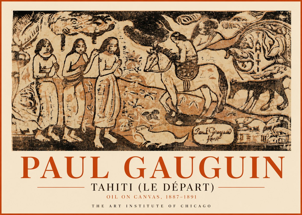 Paul Gauguin Tahitian Scene (Ia Orana Maria) No5 - Póster