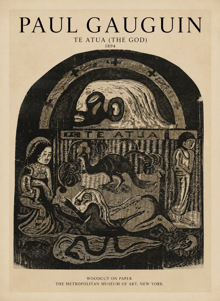 Paul Gauguin Te Atua (the God) No1 - Póster