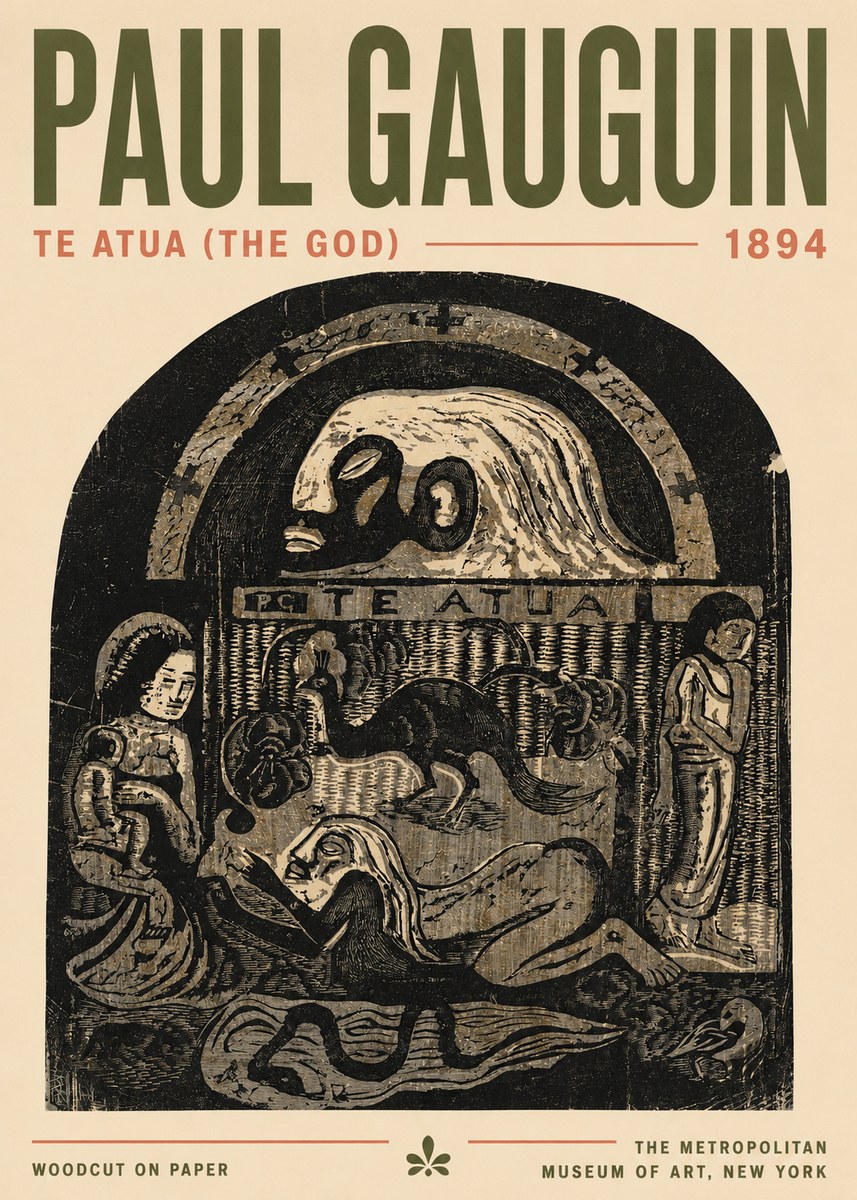 Paul Gauguin Te Atua (the God) No4 - Póster