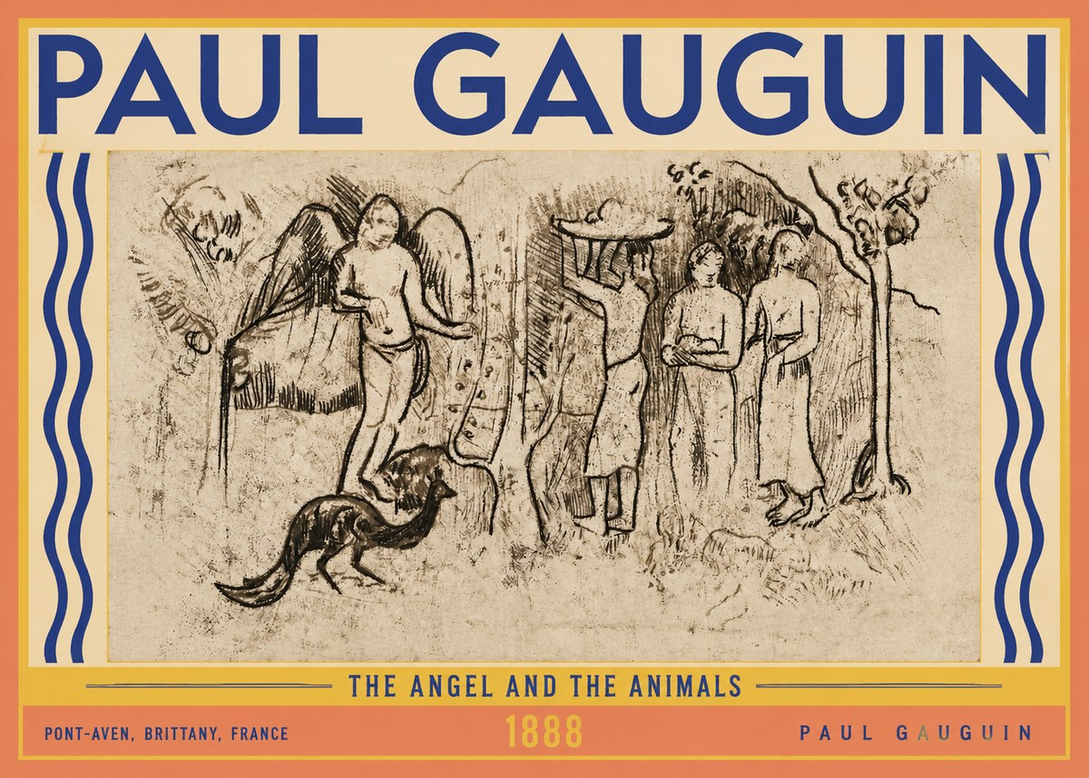 Paul Gauguin The Angel and the Animals No3 - Póster