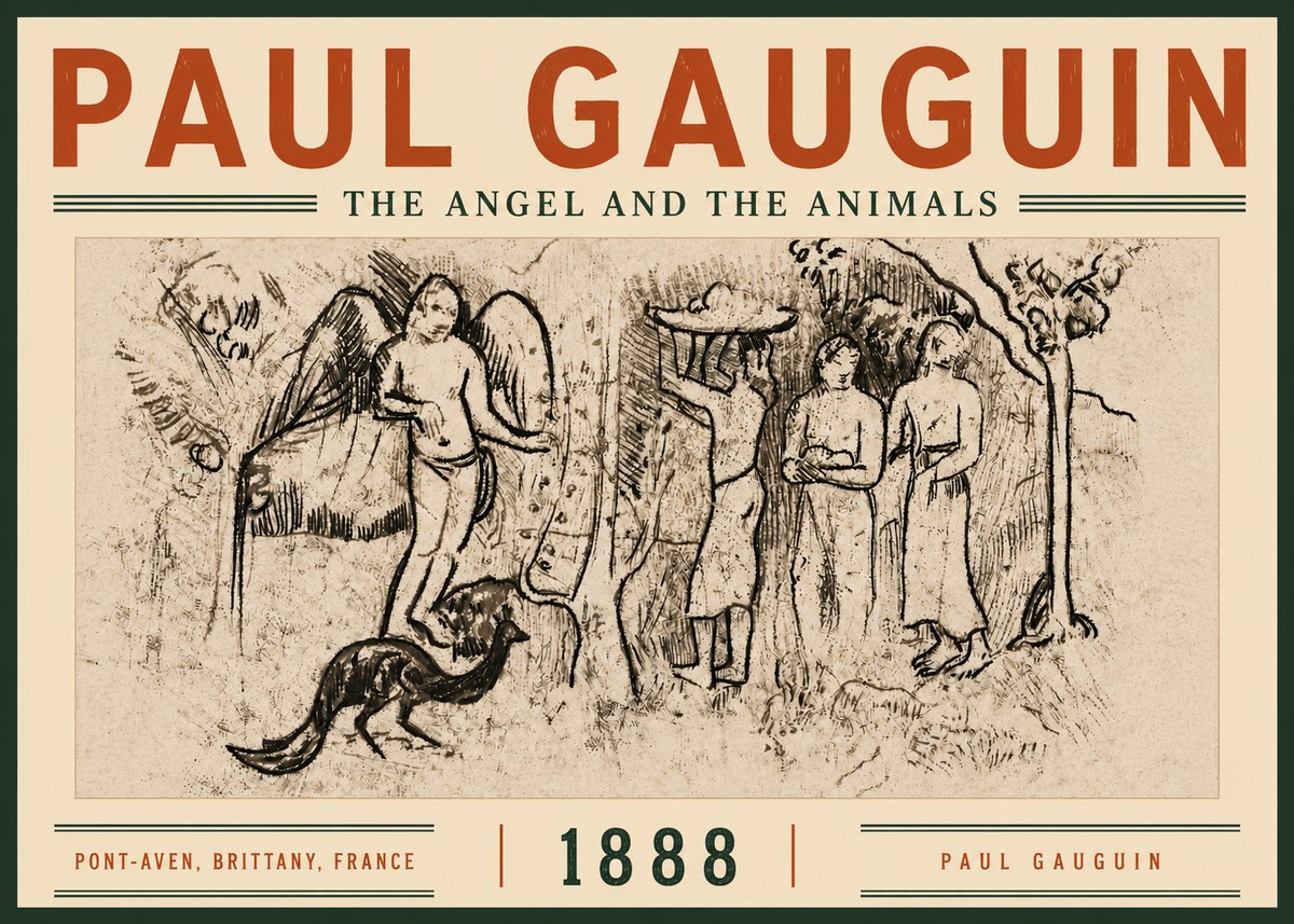 Paul Gauguin The Angel and the Animals No6 - Póster