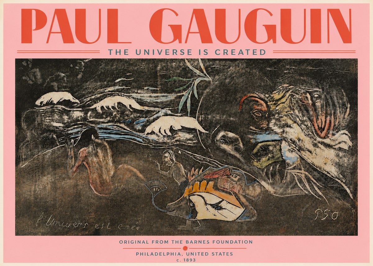 Paul Gauguin The Universe Is Created II No5 - Póster