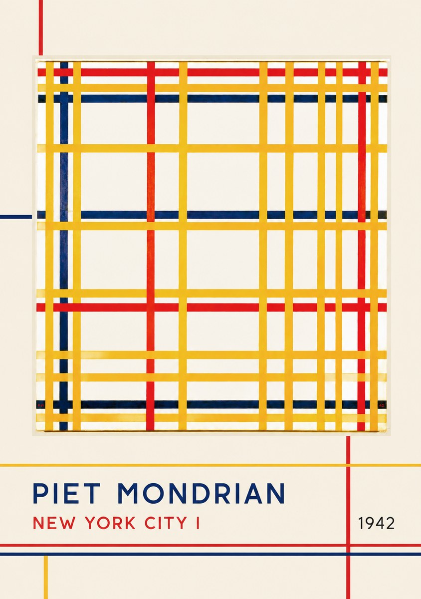 Piet Mondrian New York City I No3 - Póster