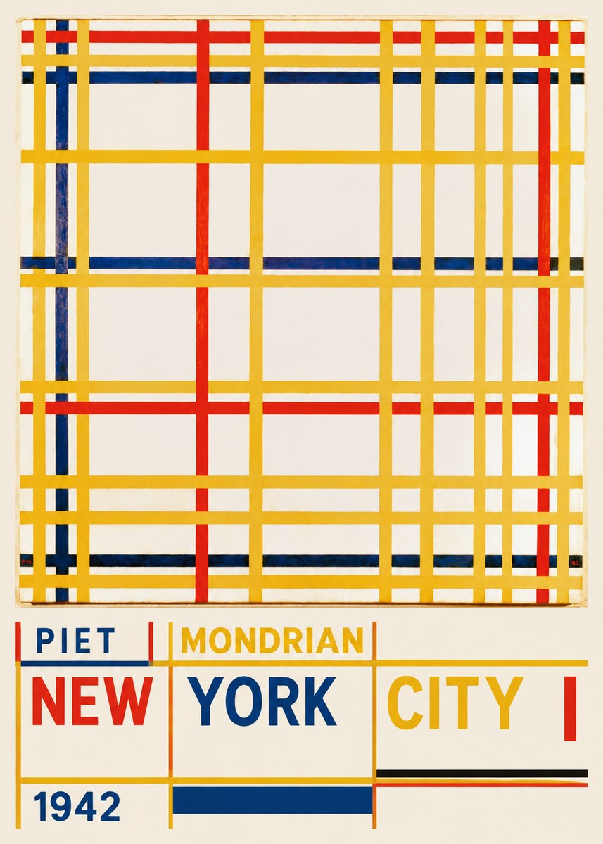 Piet Mondrian New York City I No6 - Póster