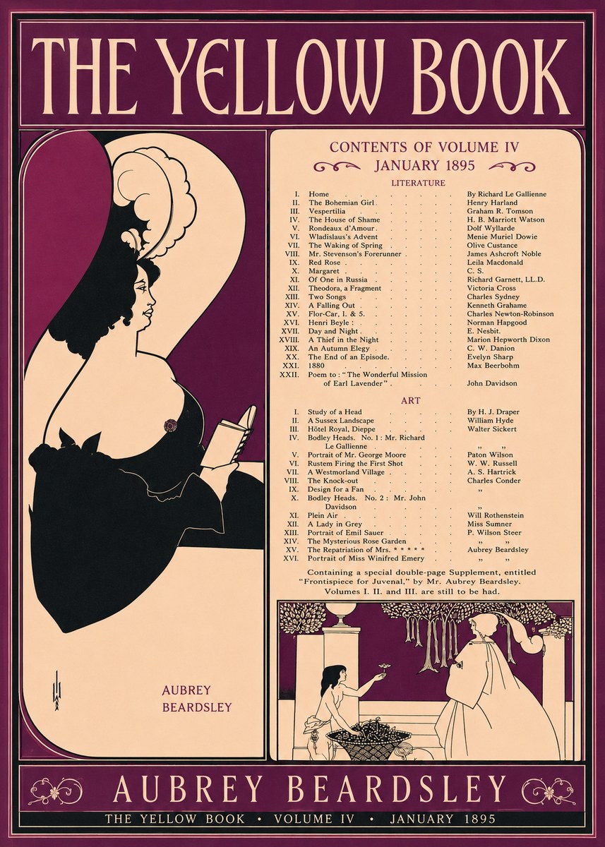 Aubrey Beardsley The Yellow Book II No2 - Póster