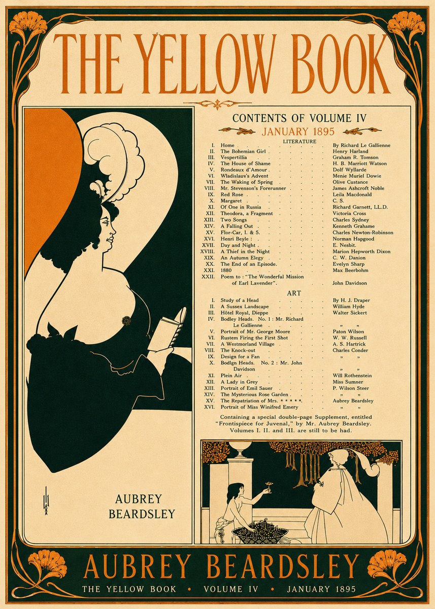 Aubrey Beardsley The Yellow Book II No5 - Póster