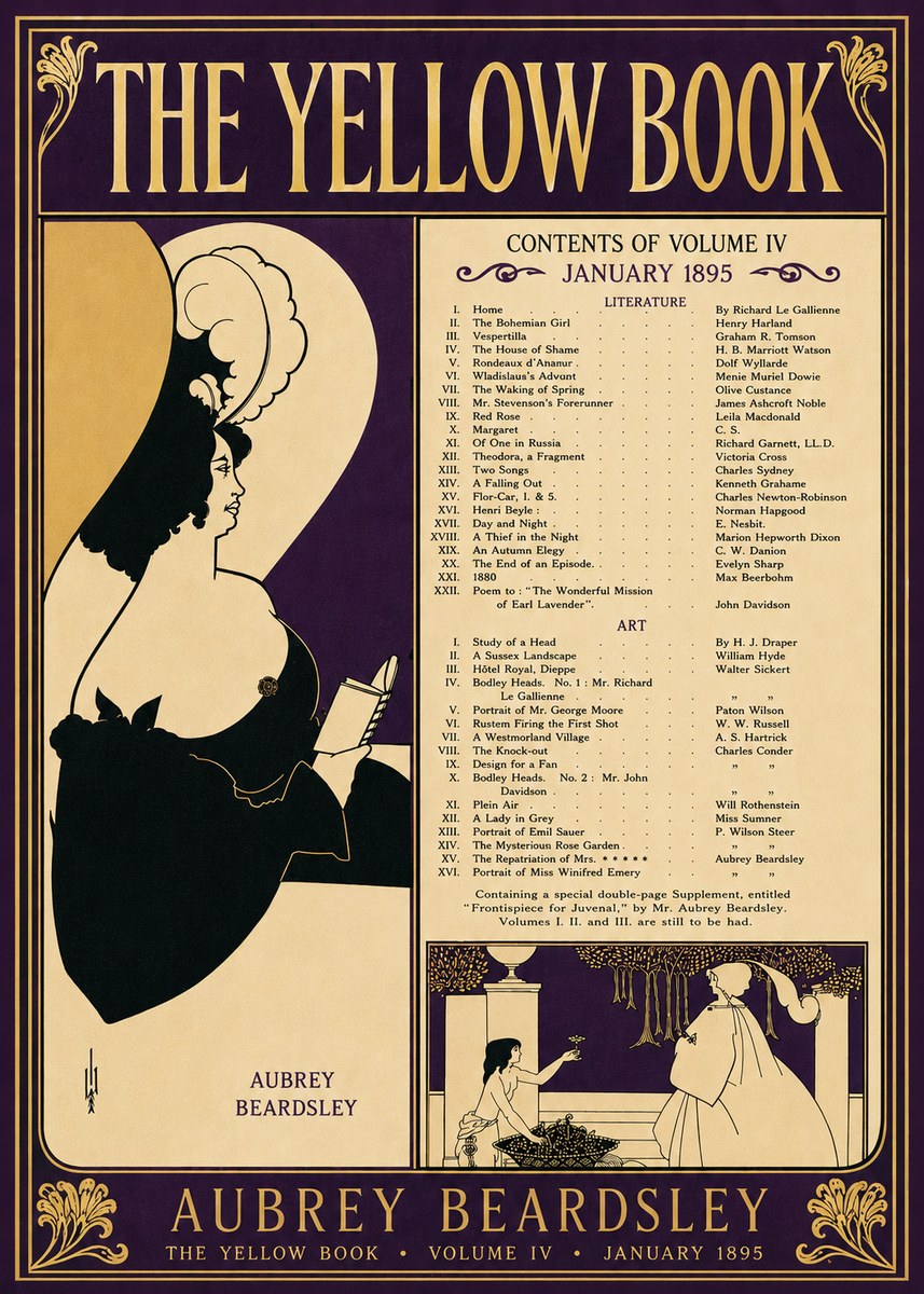 Aubrey Beardsley The Yellow Book II No6 - Póster