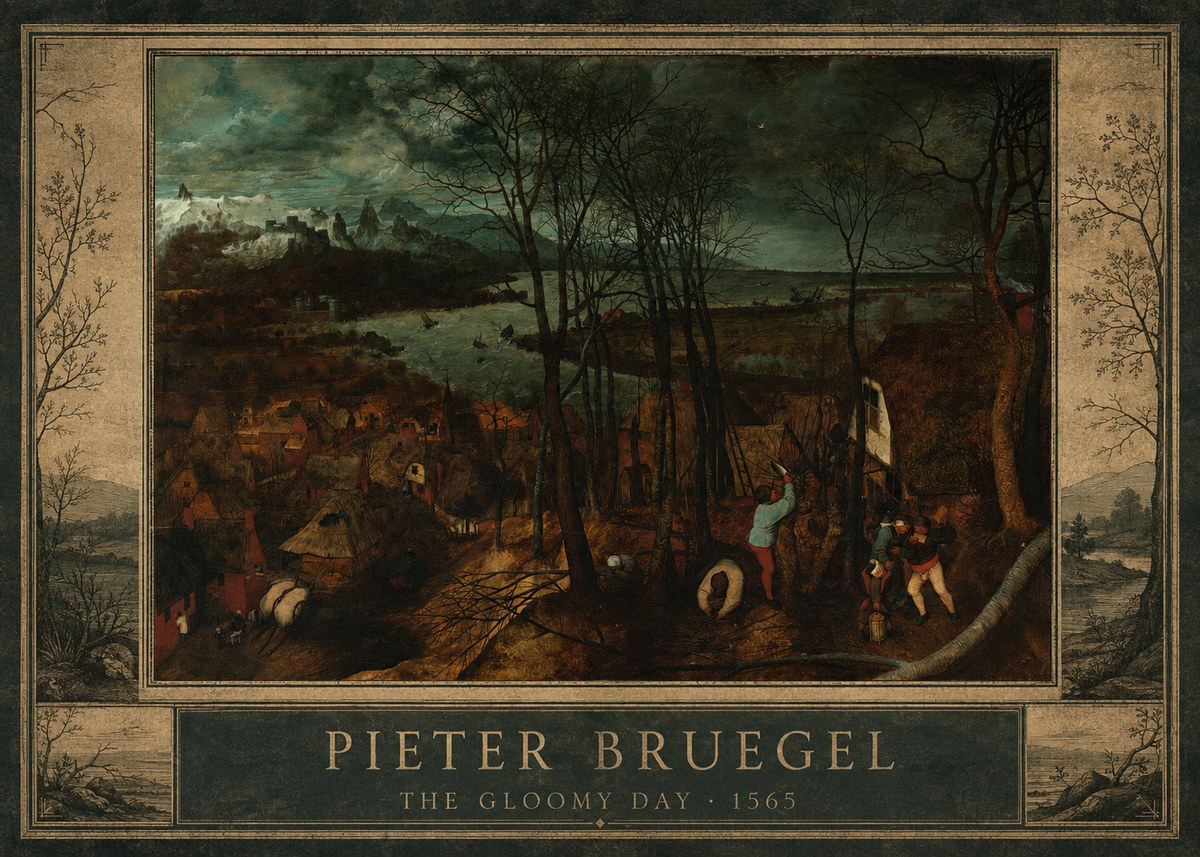 Pieter Bruegel The Gloomy Day No1 - Póster