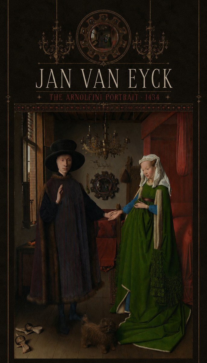 Jan van Eyck The Arnolfini Portrait I No5 - Póster