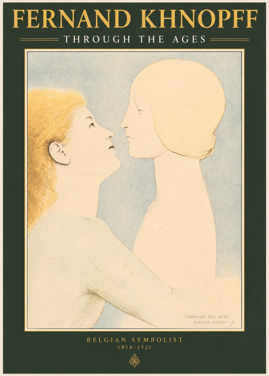 Fernand Khnopff Through the Ages No2 - Póster