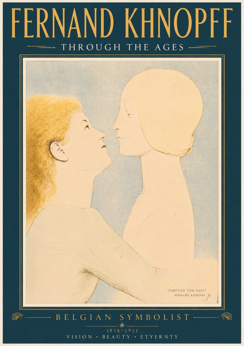 Fernand Khnopff Through the Ages No4 - Póster