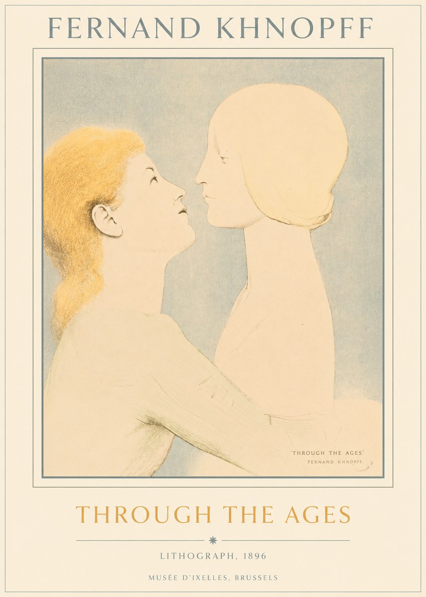 Fernand Khnopff Through the Ages No5 - Póster