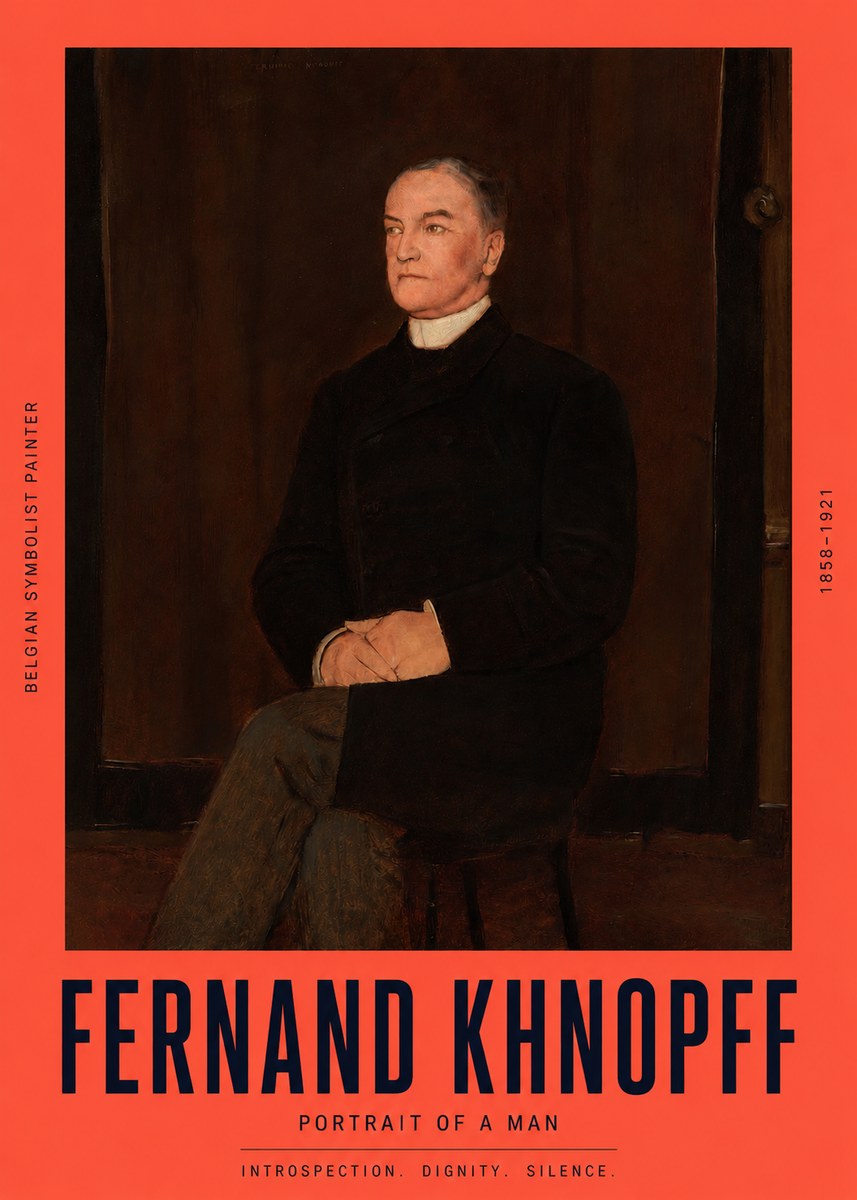 Fernand Khnopff Portrait of a Man No2 - Póster