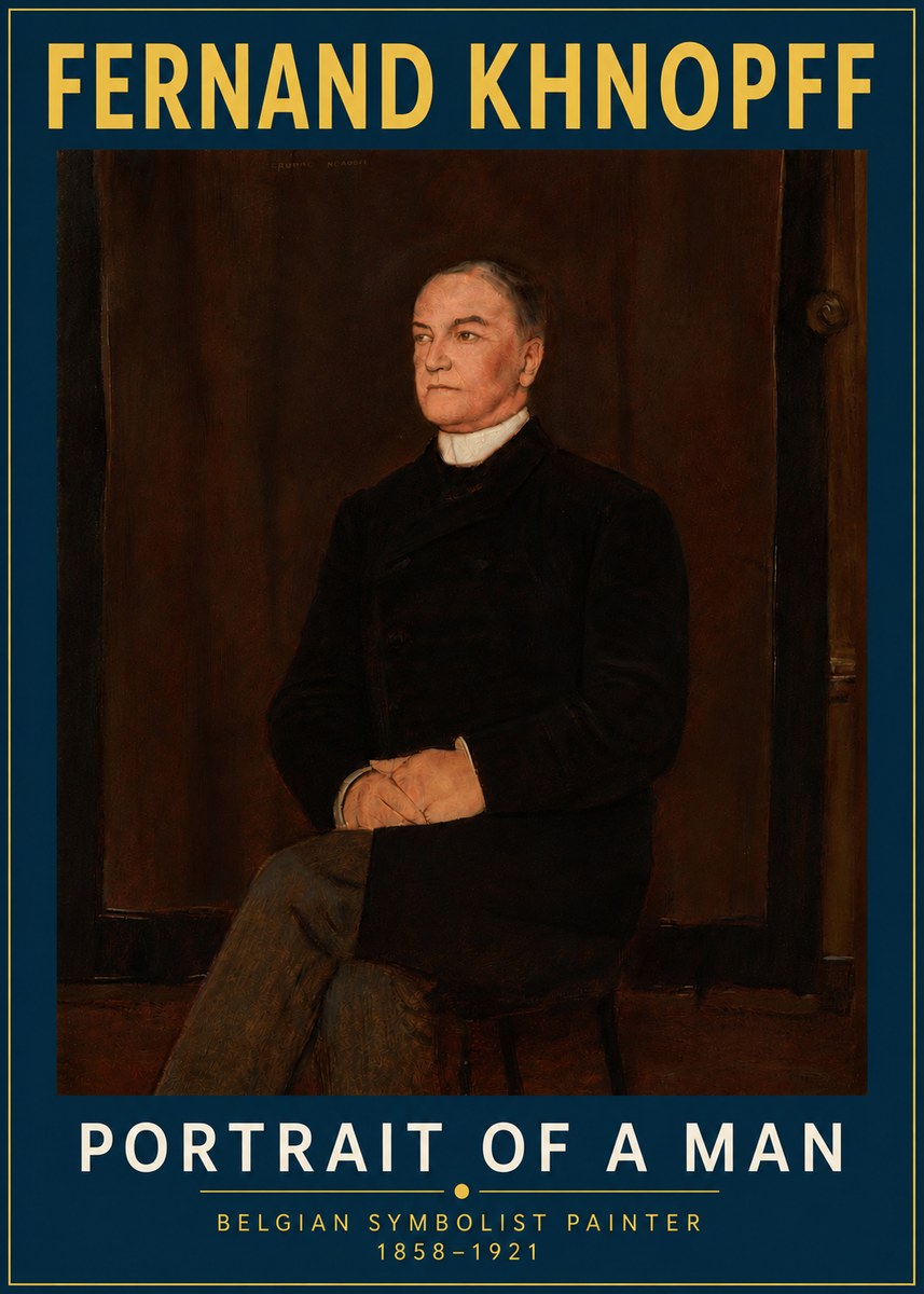 Fernand Khnopff Portrait of a Man No4 - Póster
