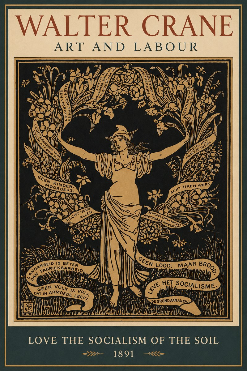 Walter Crane Art and Labour No2 - Póster