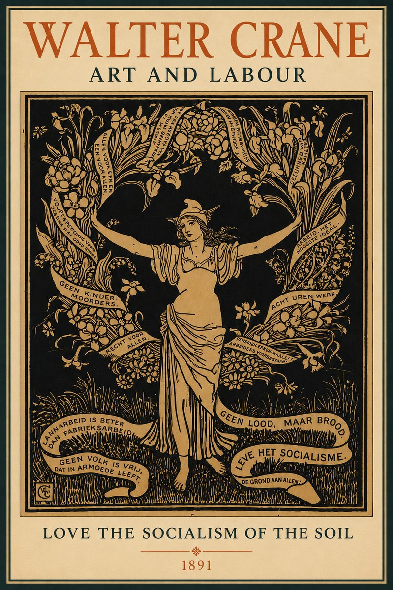 Walter Crane Art and Labour No4 - Póster