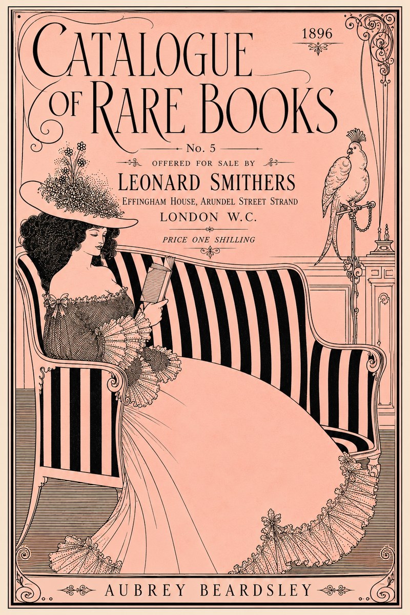 Aubrey Beardsley Catalogue of Rare Books No4 - Póster