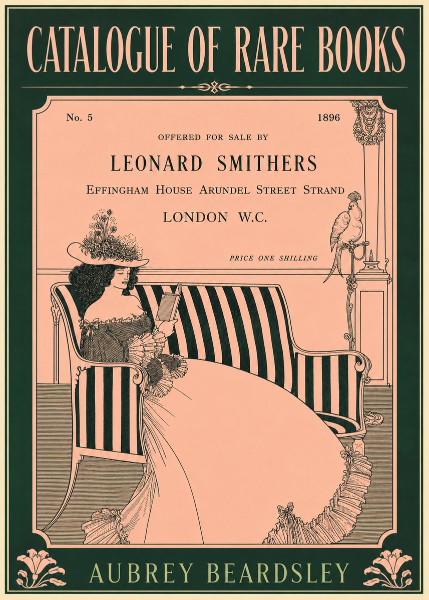 Aubrey Beardsley Catalogue of Rare Books No5 - Póster