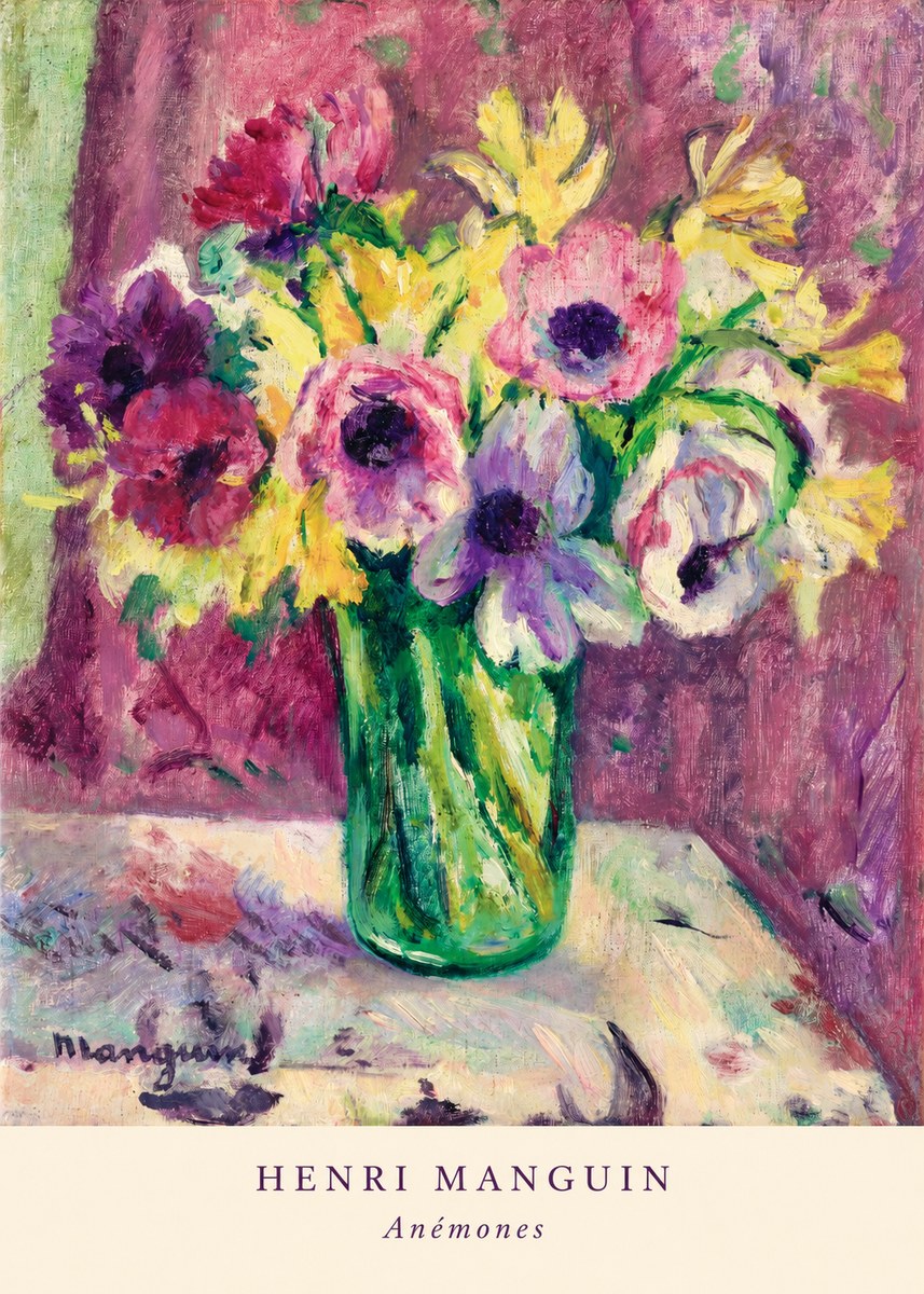 Henri Manguin Anémones No6 - Póster