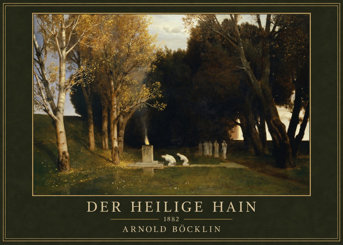Arnold Böcklin Der Heilige Hain I No1 - Póster