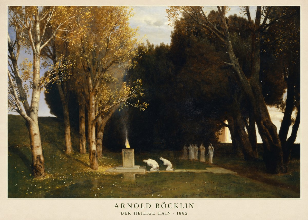 Arnold Böcklin Der Heilige Hain I No2 - Póster