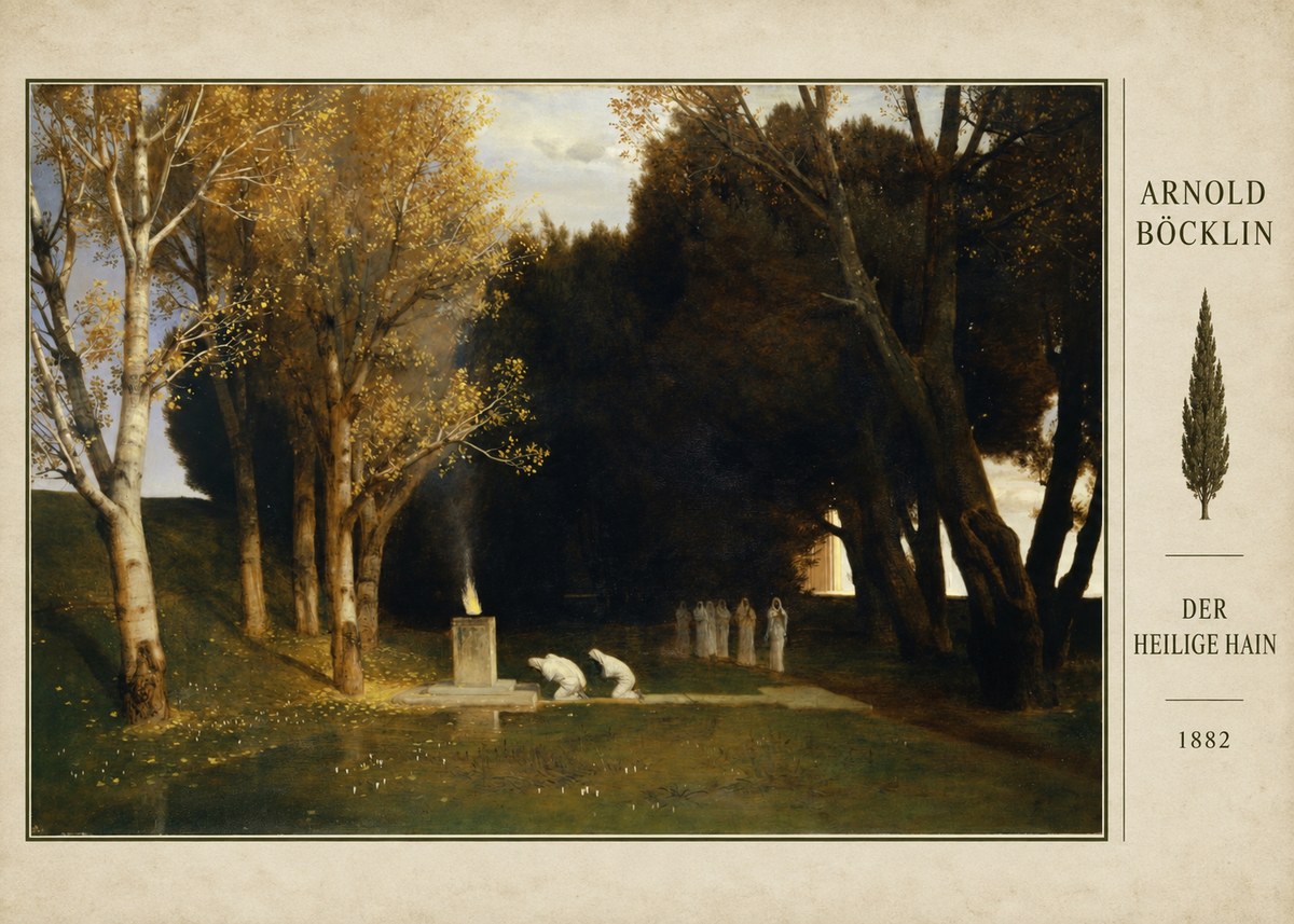 Arnold Böcklin Der Heilige Hain I No4 - Póster