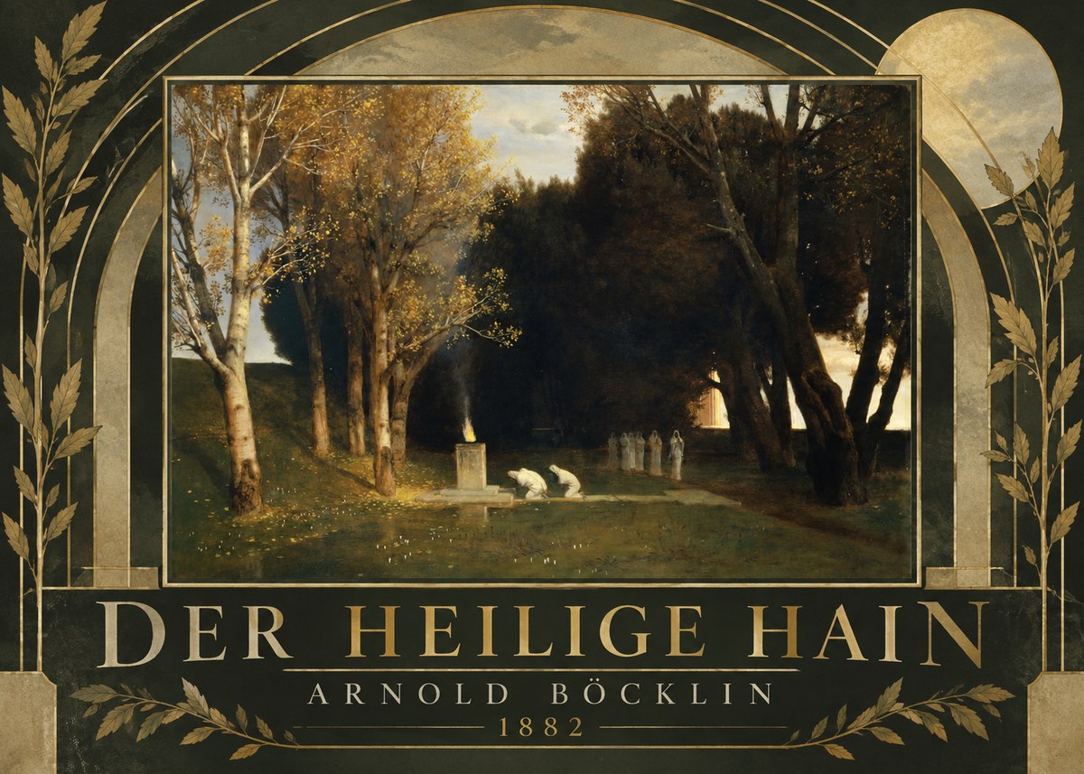 Arnold Böcklin Der Heilige Hain I No6 - Póster