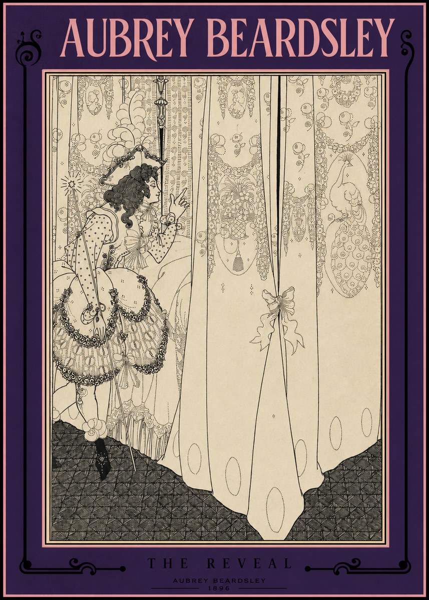 Aubrey Beardsley The Reveal No2 - Póster