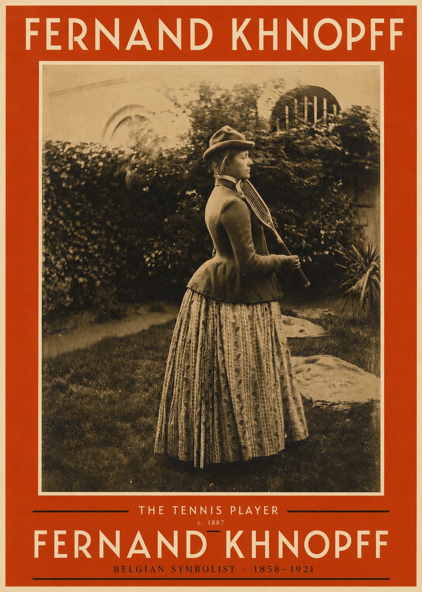 Fernand Khnopff The Tennis Player No2 - Póster