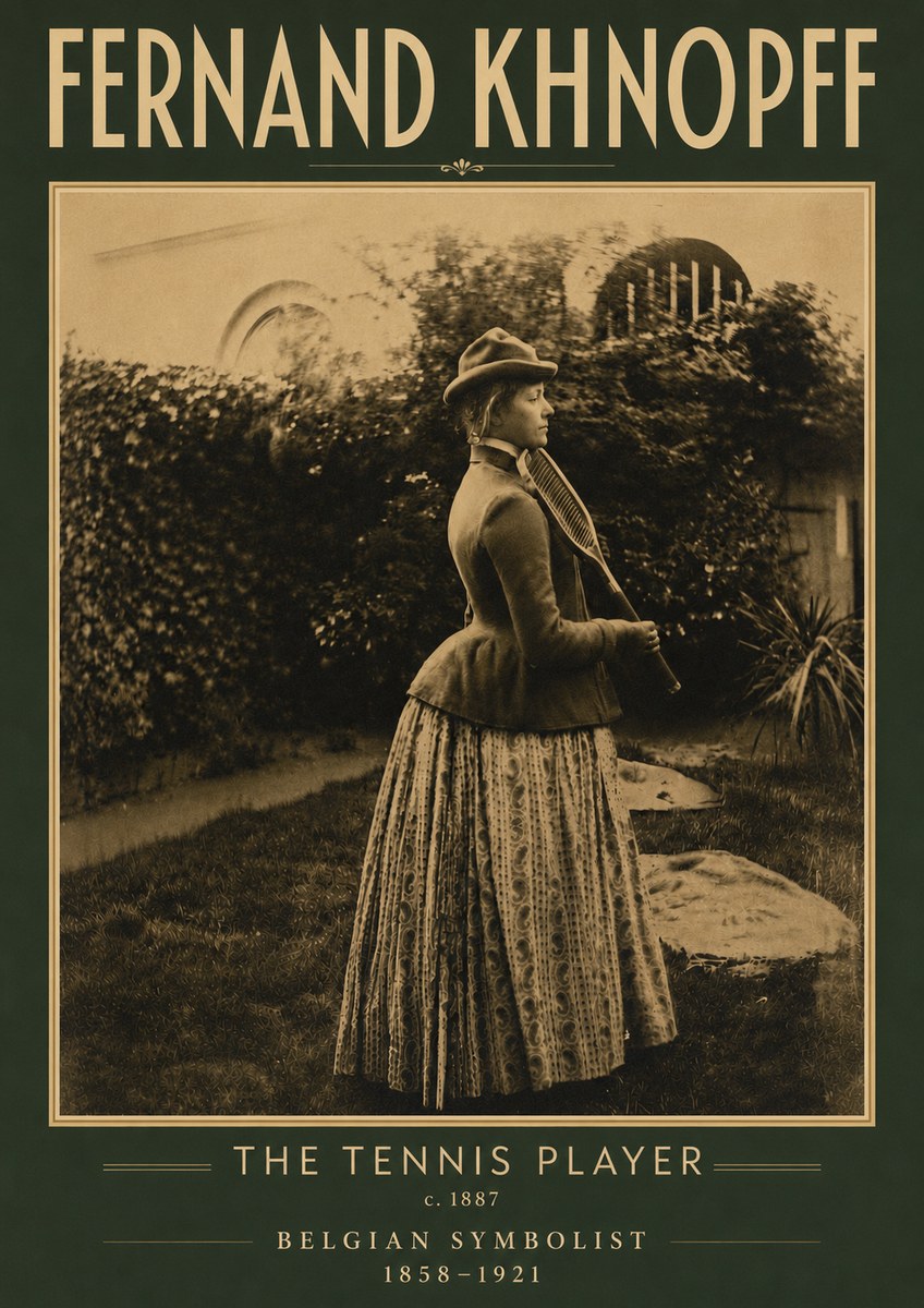 Fernand Khnopff The Tennis Player No4 - Póster
