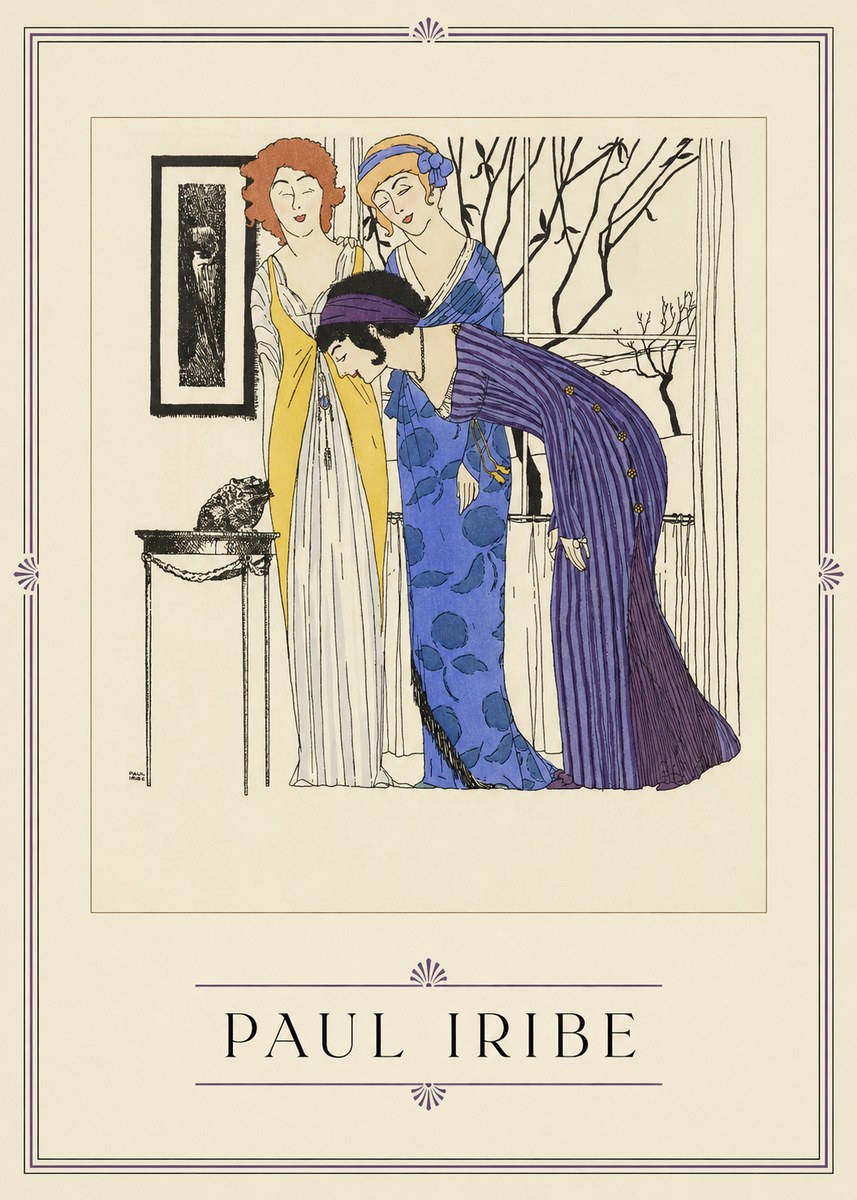 Paul Iribe Three Women and a Frog No1 - Póster