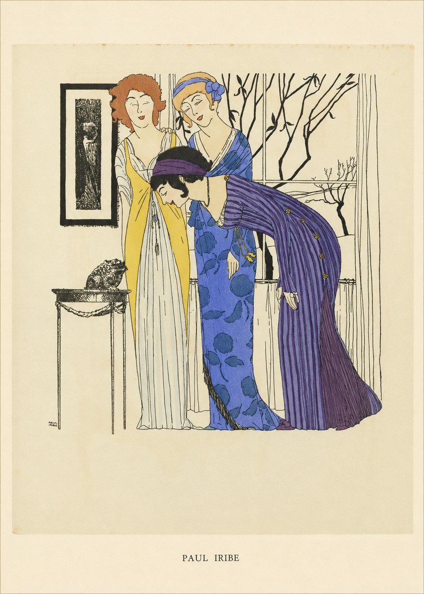 Paul Iribe Three Women and a Frog No5 - Póster