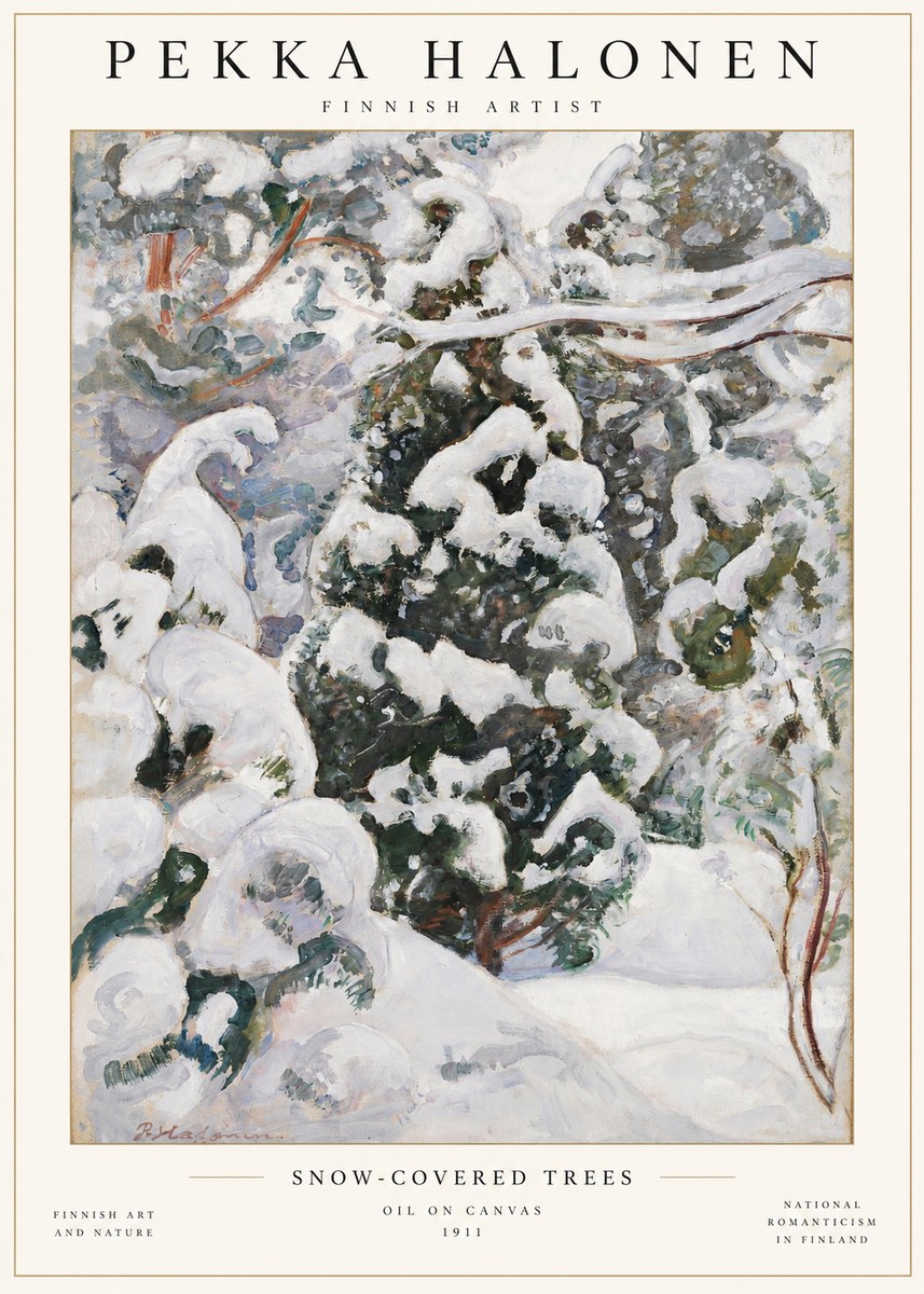 Pekka Halonen Winter Forest I No2 - Póster