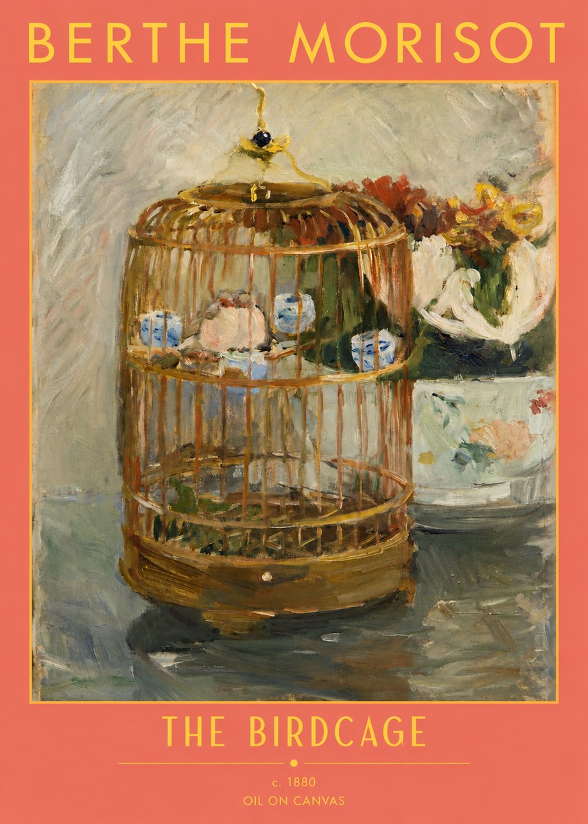 Berthe Morisot The Birdcage I No2 - Póster