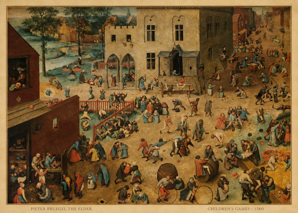 Pieter Bruegel Children's Games I No6 - Póster