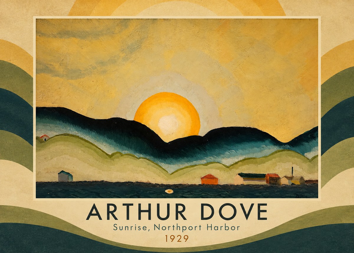 Arthur Dove Sunrise, Northport Harbor No1 - Póster