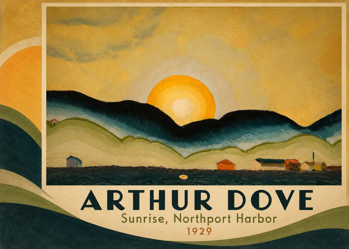 Arthur Dove Sunrise, Northport Harbor No2 - Póster