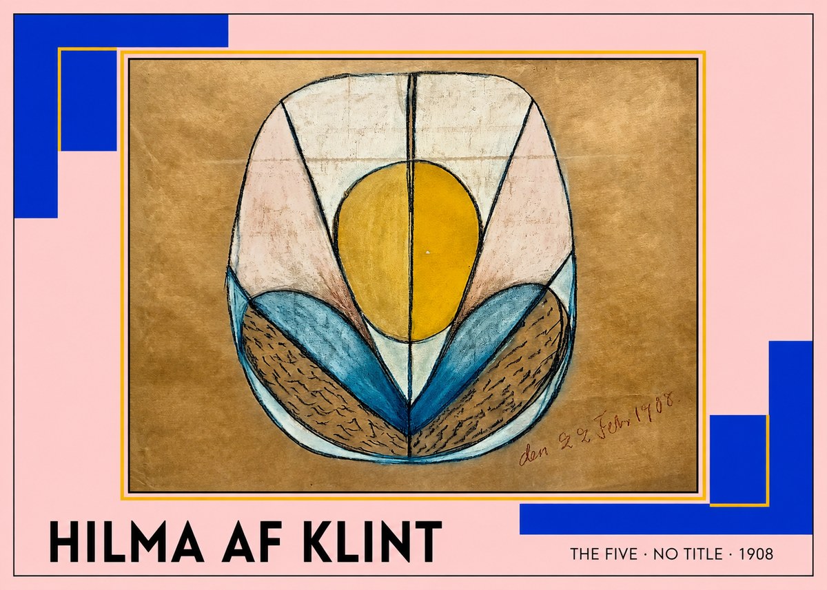 Hilma af Klint The Five - No Title No4 - Póster