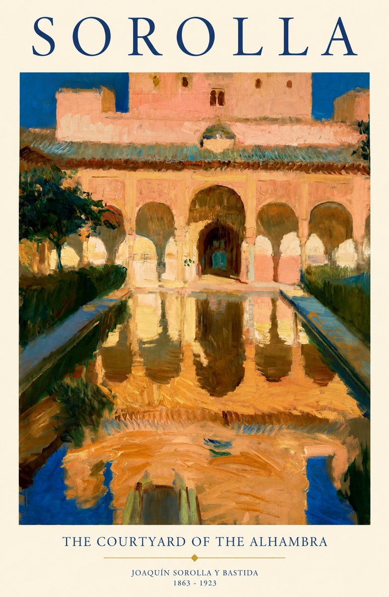 Sorolla The Courtyard of the Alhambra No1 - Póster
