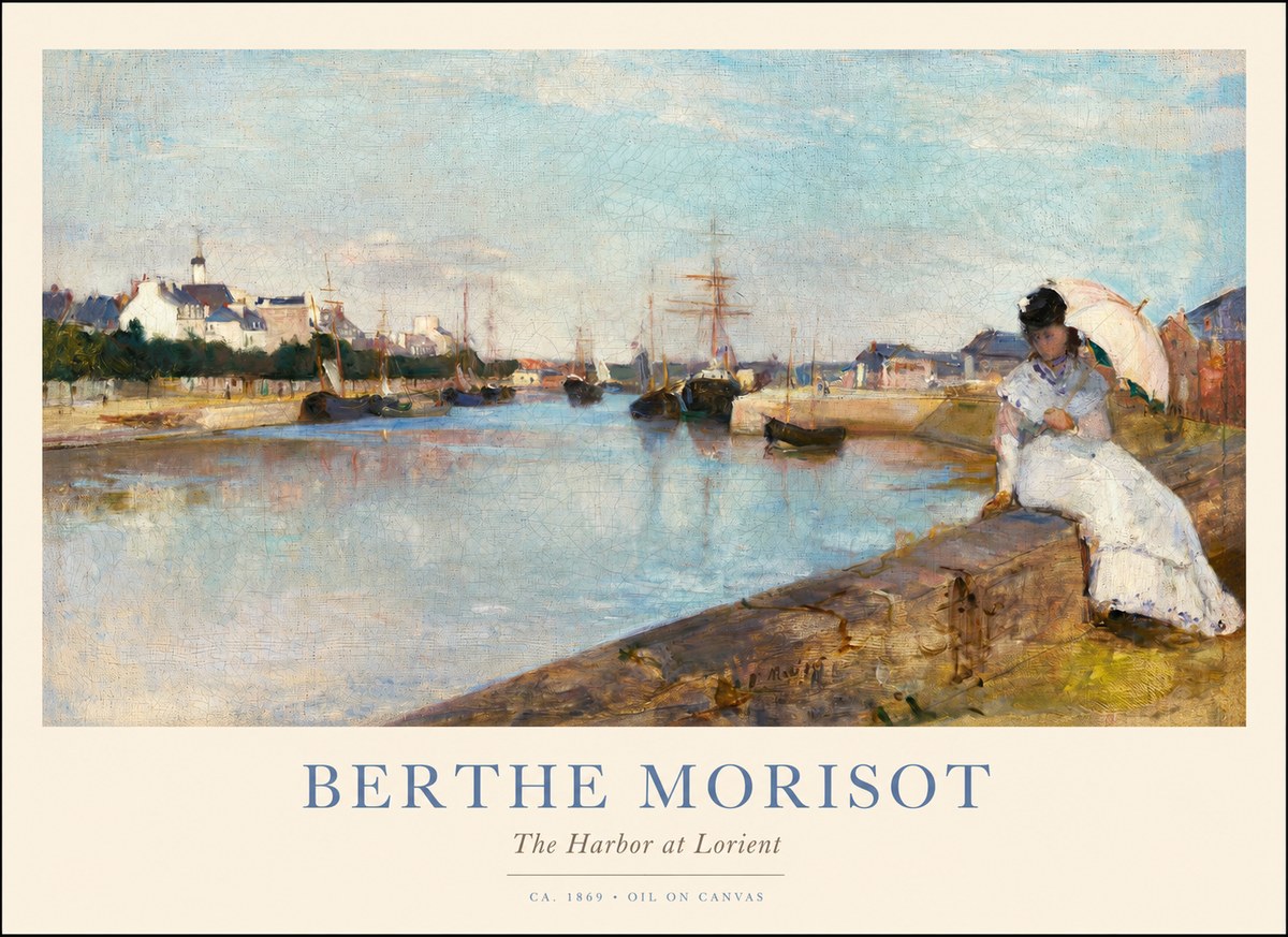 Berthe Morisot The Harbor at Lorient No1 - Póster