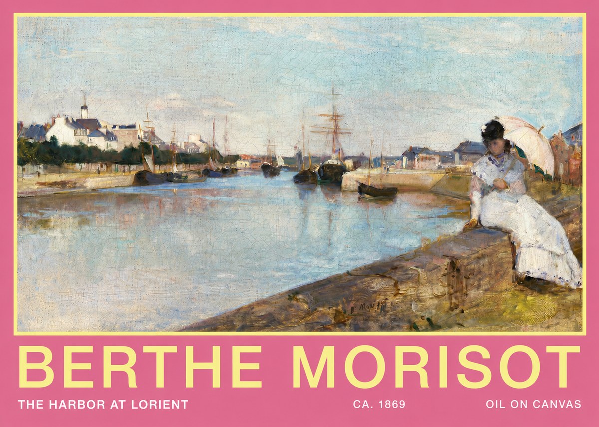 Berthe Morisot The Harbor at Lorient No2 - Póster