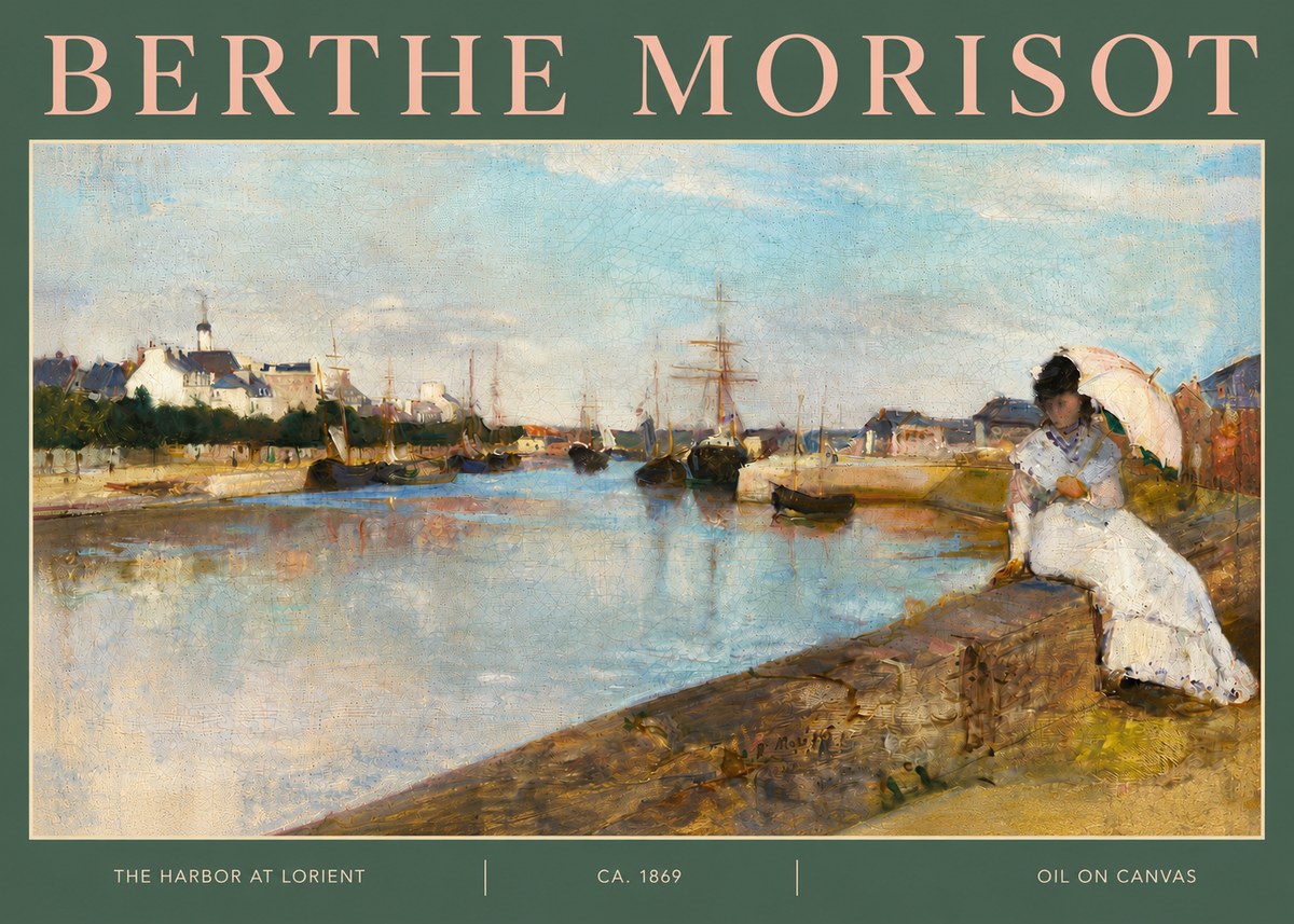Berthe Morisot The Harbor at Lorient No4 - Póster