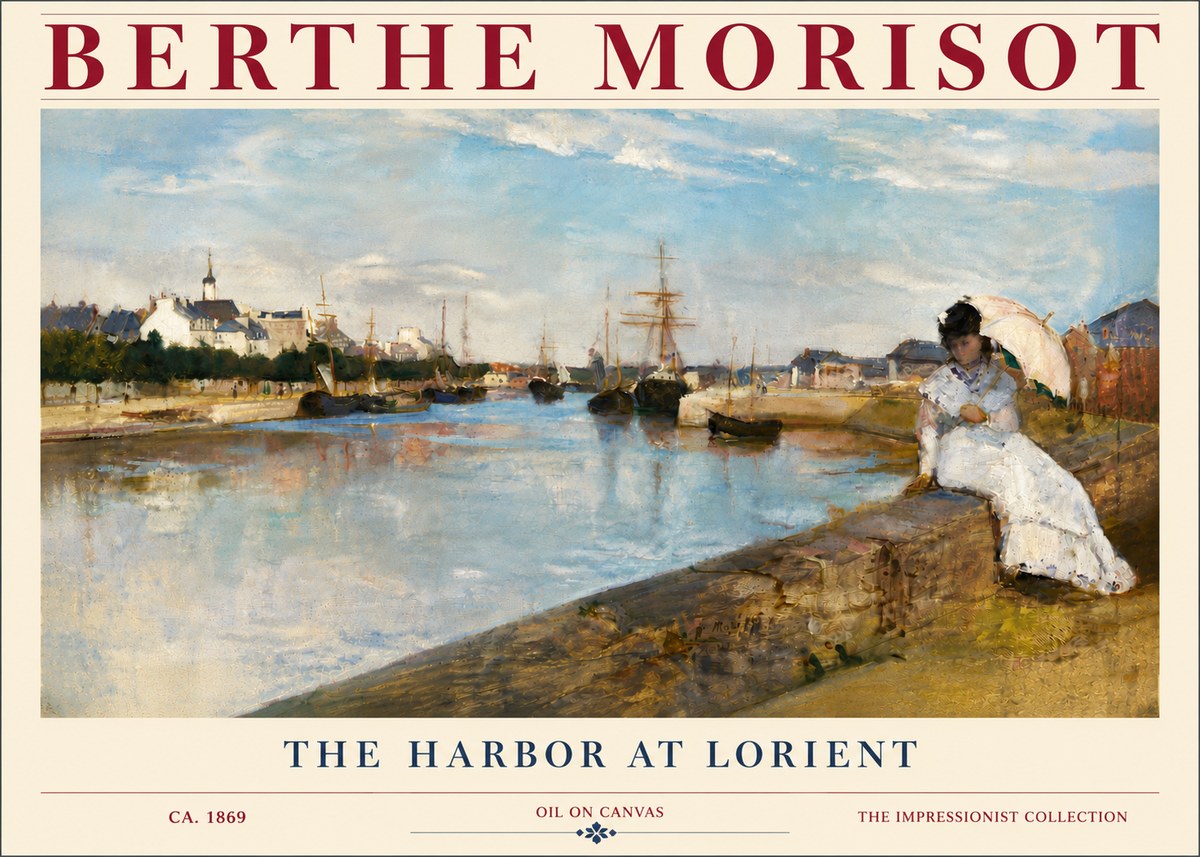 Berthe Morisot The Harbor at Lorient No6 - Póster