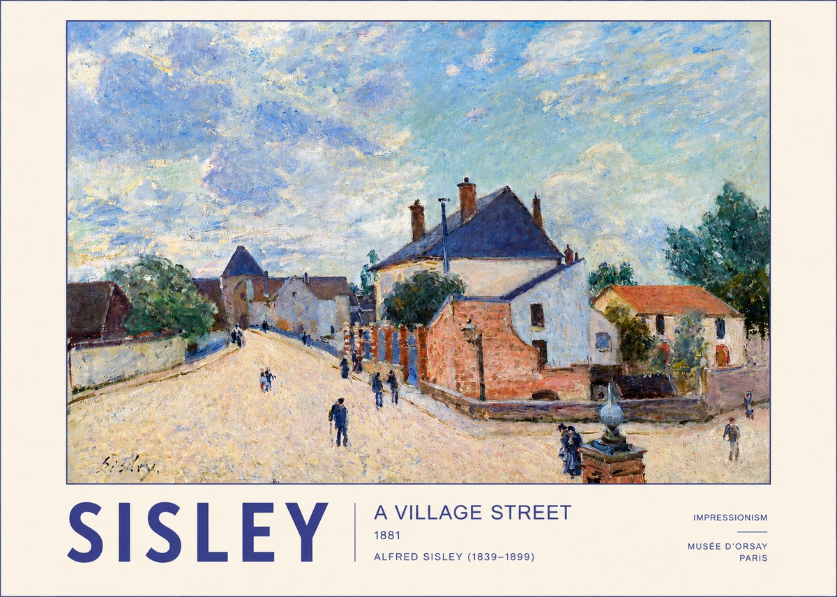 Sisley A Village Street No3 - Póster