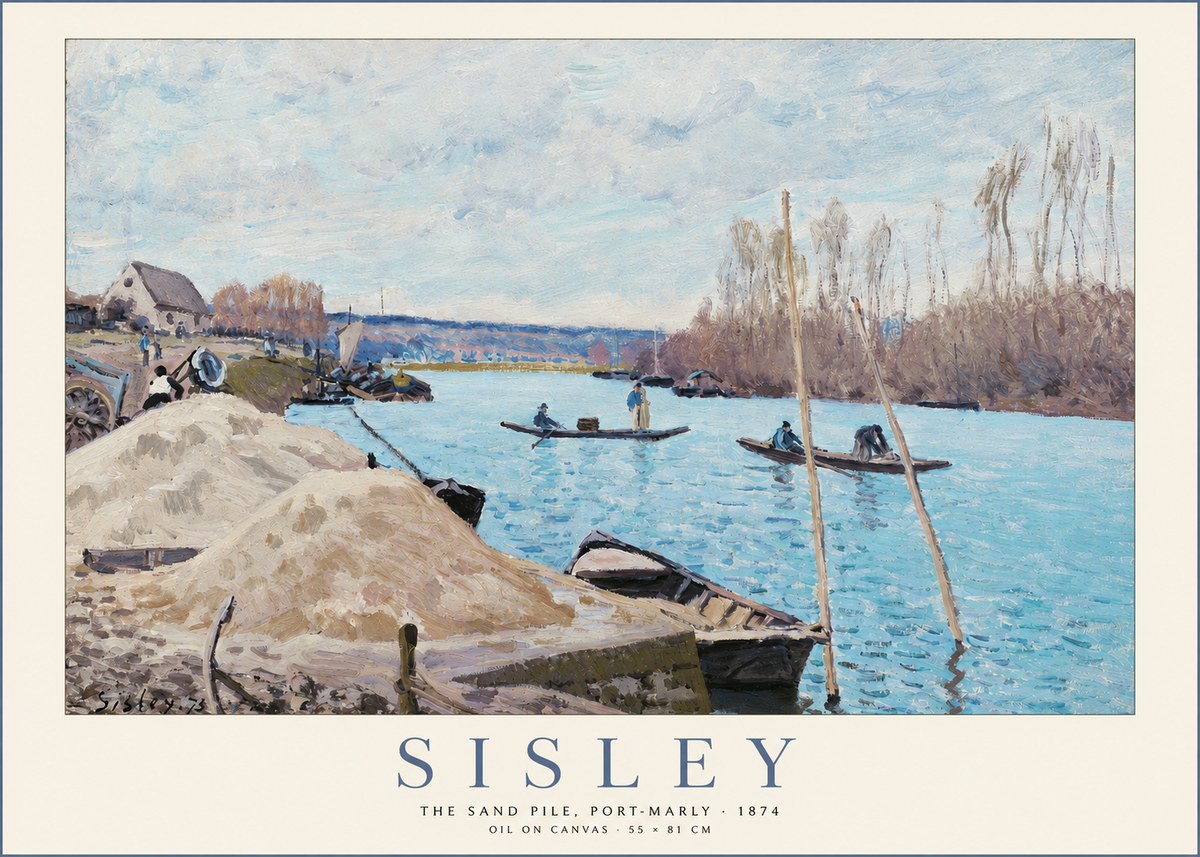 Sisley The Sand Pile, Port-marly No2 - Póster