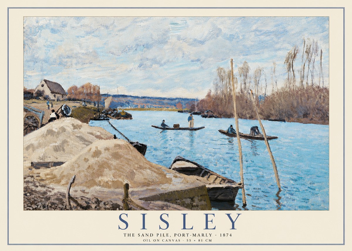 Sisley The Sand Pile, Port-marly No5 - Póster