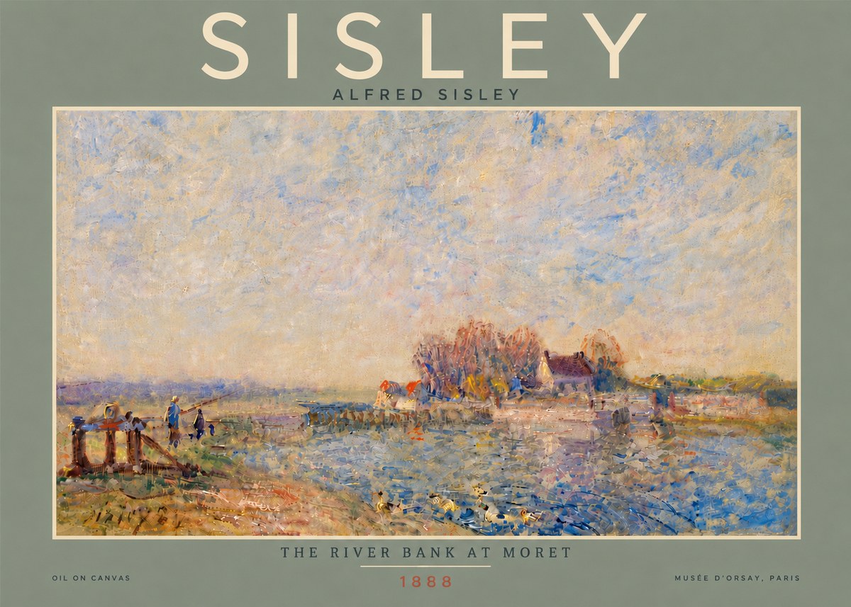 Sisley The River Bank at Moret No6 - Póster